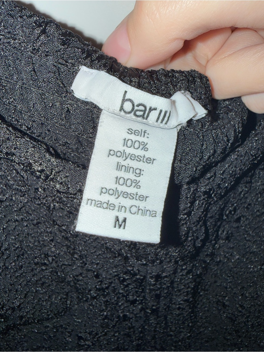 Bar III Black Lace Mini Dress with Spaghetti Straps - Picture 3 of 3